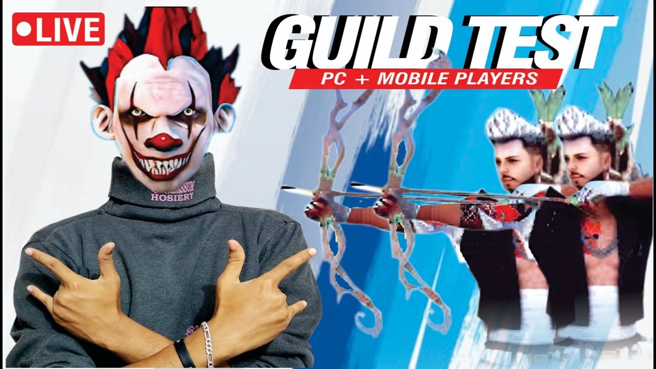 FREEFIRE LIVE GUILD TESTING || 1 VS 2 LIVE GUILD TEST || FUNNY STREAM 😀 #freefirelive