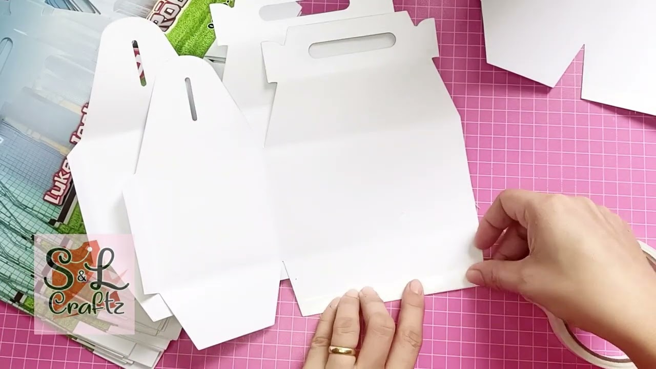 How to make a Gable Box / Party Bags / Loot Bags using die cutting machine  