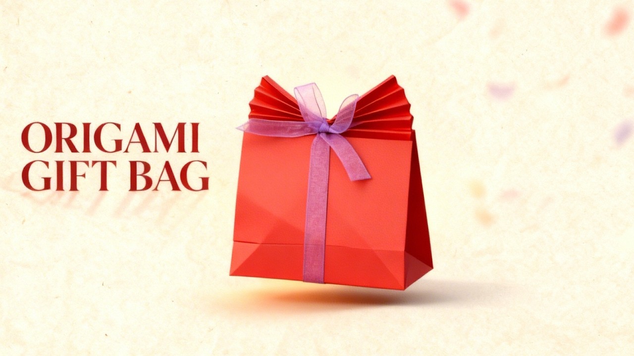 Origami Paper Gift Bag 🎁 | Easy DIY Paper Craft ✨