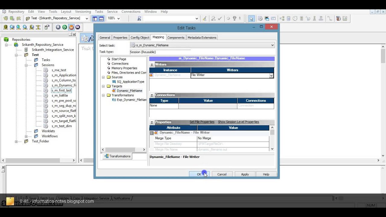 Dynamic Filenames in Informatica