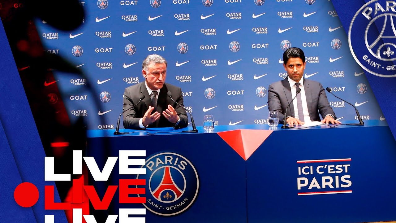 🎙 La conf&eacute;rence de presse de Nasser Al Khelaifi et Christophe Galtier au Parc des Princes 🔴🔵