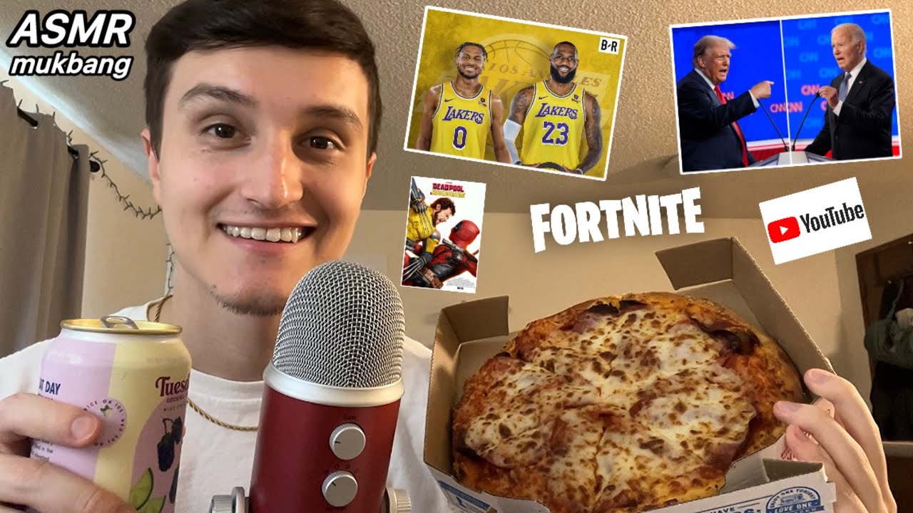 ASMR Pizza and Beer Mukbang 🍕🍺 (whisper ramble about EVERYTHING 💤)