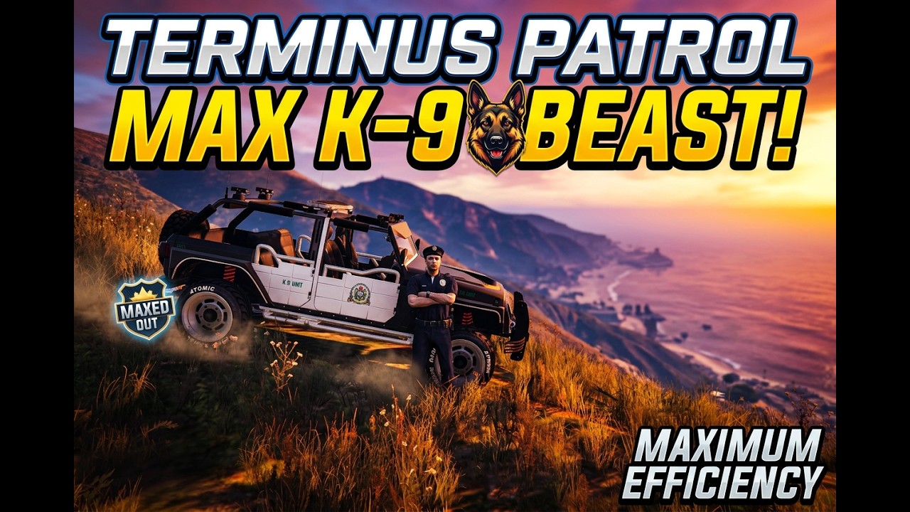 GTA V Terminus Patrol upgraded max and police chase free roam gta v police car
