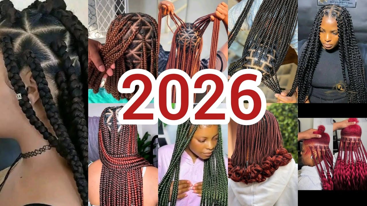 2026 KNOTLESS BOX BRAID HAIRSTYLES/FRENCH CURLS HAIRSTYLES/BOHO KNOTLESS BRAID HAIRSTYLES #VIRAL 