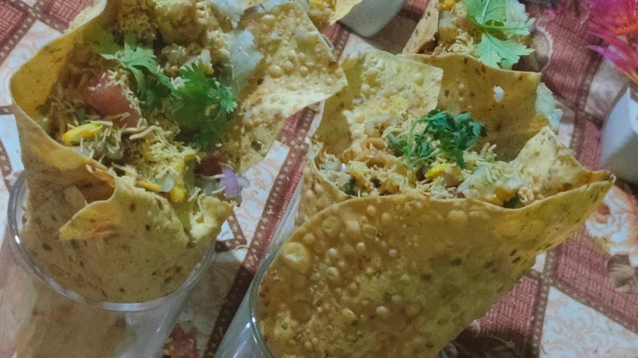 How To Make Super Tasty Masala Papad Bhel Cone😋😋#papadrecipe