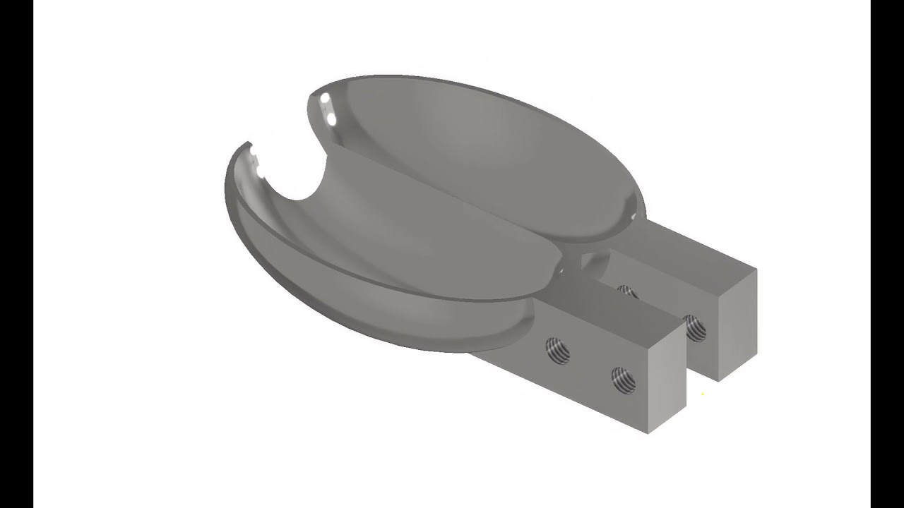 360 &deg; view of the Pelton turbine blade