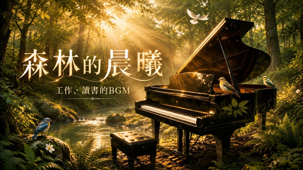 🌿Forest Dawn Piano | Working, coding | 森林的晨曦 | 2:42:46 純鋼琴 × 森林｜工作・讀書專注・助眠放鬆｜森之歌