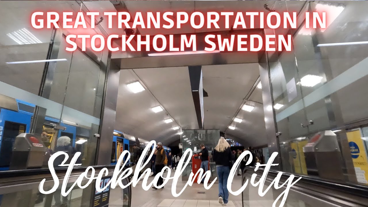 Great transportation in Stockholm, Sweden. Sundbyberg to Hötorget. Subway and Commuter trains