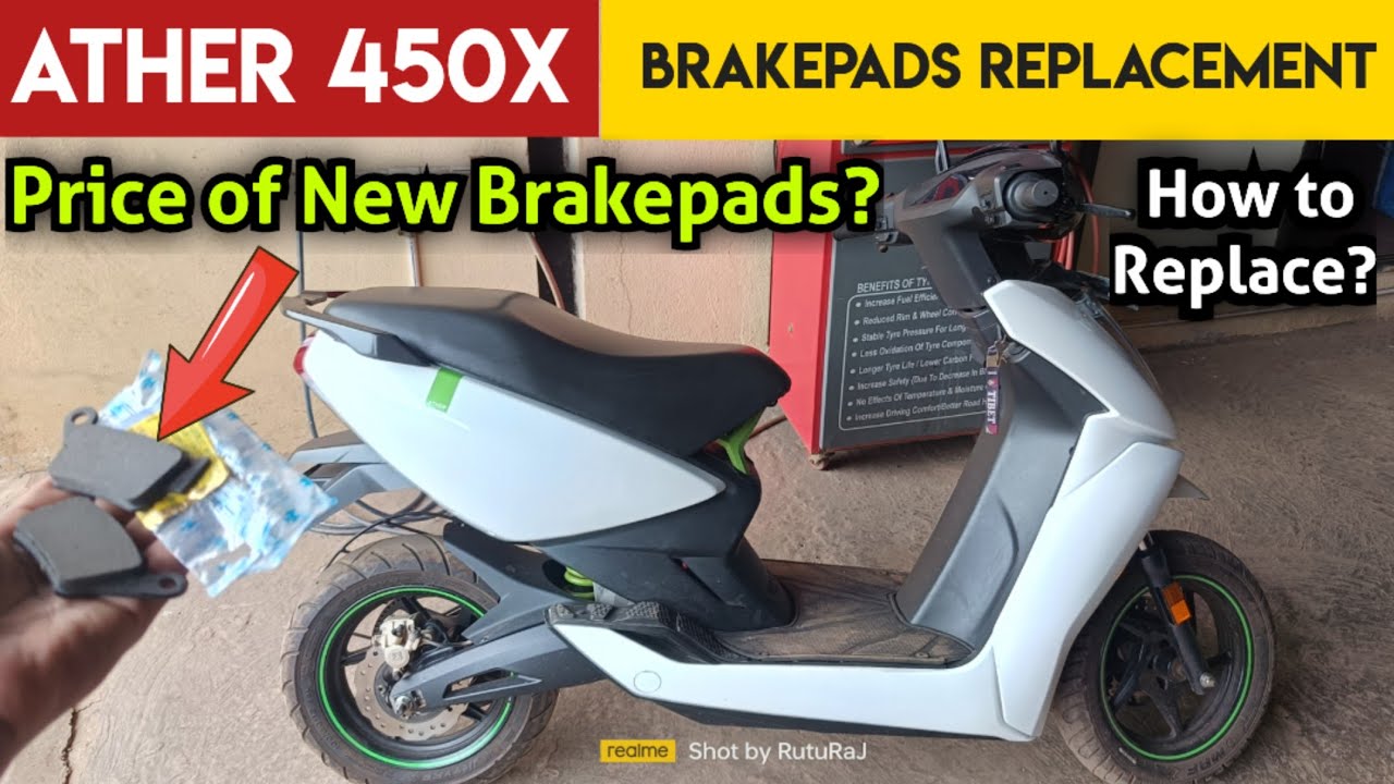 Ather 450x Rear Brakepads Replacement | Atter450x Disk Pad Replacement| Ather Brake Pads #ather450x