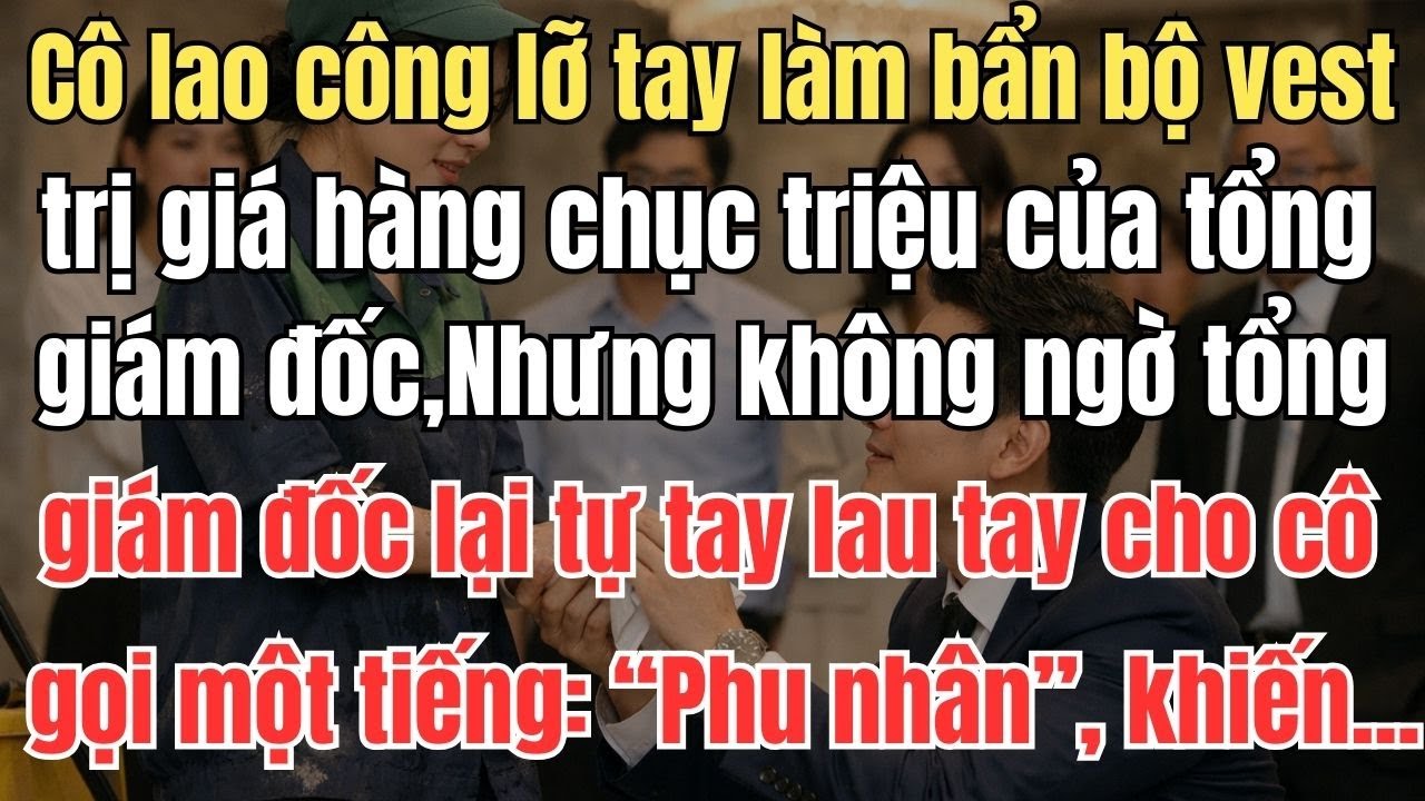 Cô lao công lỡ tay làm bẩn bộ vest trị giá hàng chục tỷ của tổng giám đốc, mọi người đều chờ đợi