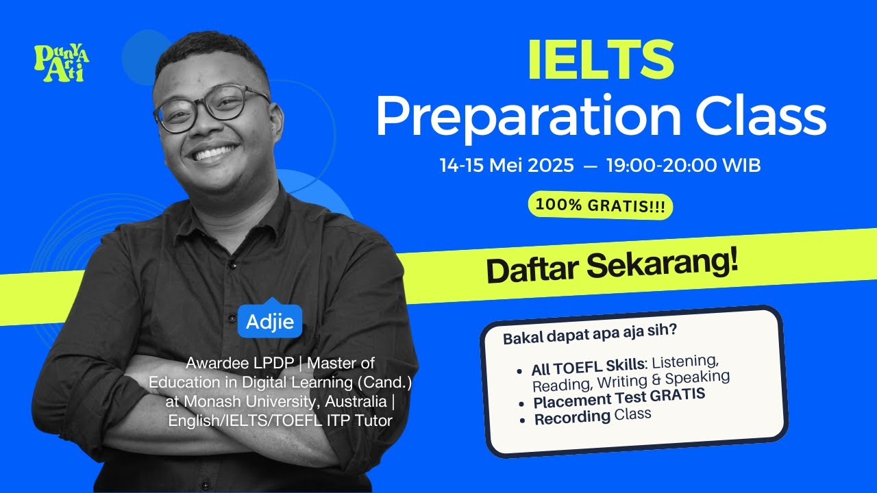 (Day 1) Listening & Reading - Short Course IELTS Preparation | Punya Arti
