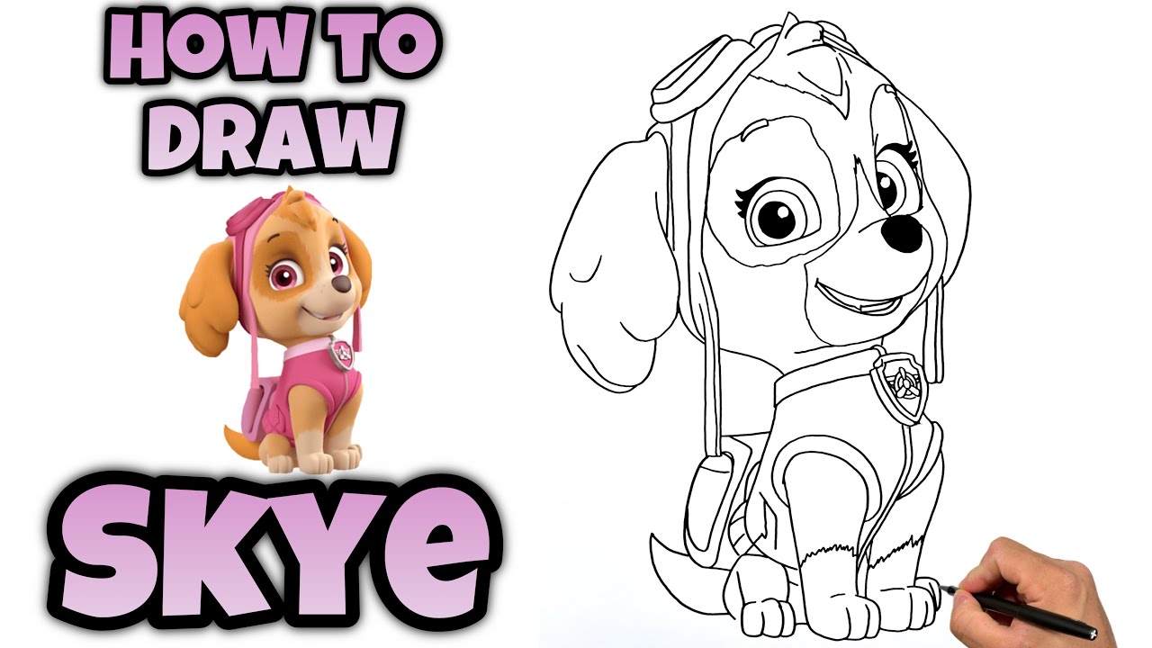 How To Draw SKYE | PAW PATROL #drawing #pawpatrol #skyepawpatrol