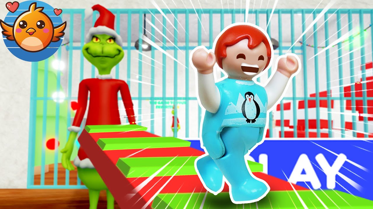 DER GRINCH im Gef&auml;ngnis?!😱 Emma muss entkommen!😂 Roblox Obby | Playmobil Familie Vogel