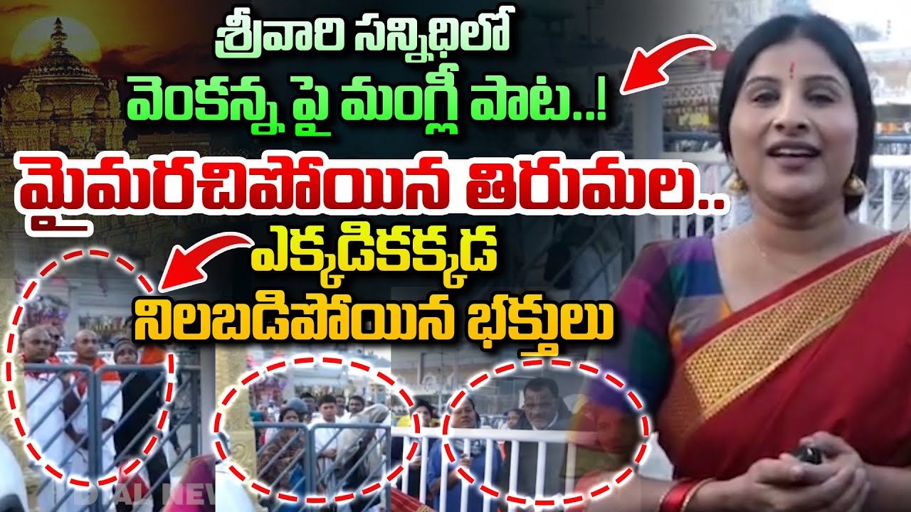 శ్రీవారి పై మంగ్లీ పాటకు మైమరచిపోయిన తిరుమల..! Singer Mangli Song on Venkanna Swamy at Tirumala