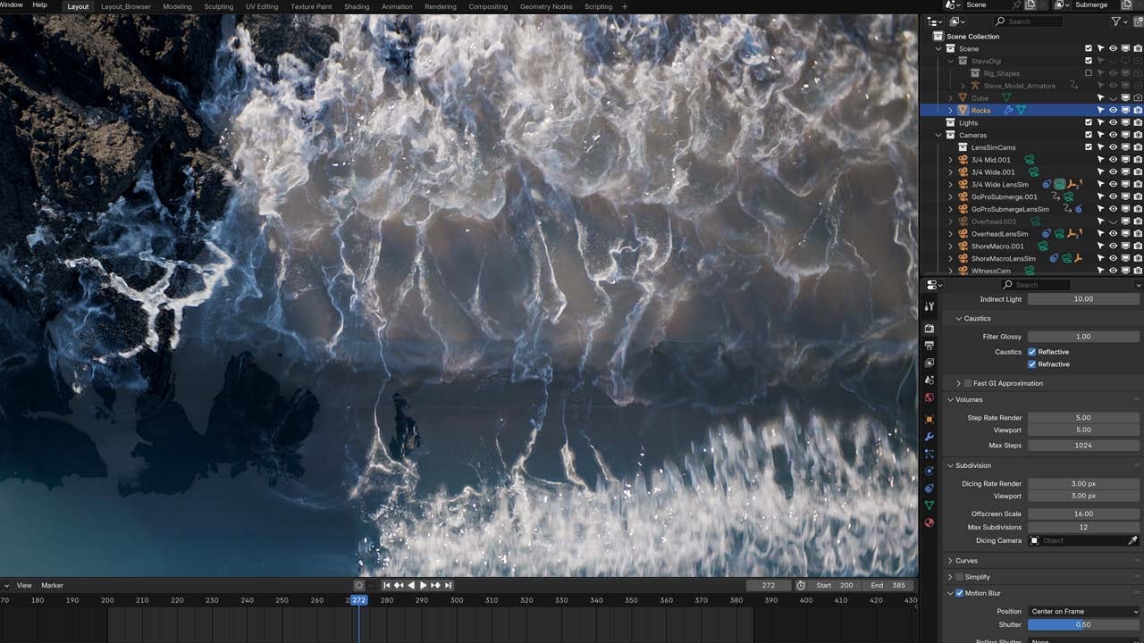 Фотореалистичное моделирование океана в Blender