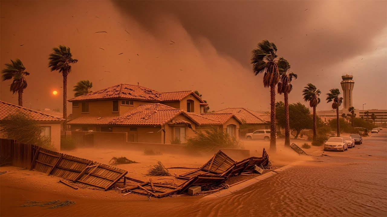 Monsoon Chaos in Arizona! Haboob, Hail, Dust, and Airports Shutdown