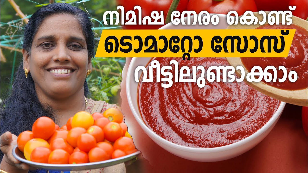 സ്വന്തം തക്കാളി കൊണ്ടൊരു സോസ് ഉണ്ടാക്കിയാലോ | Home Made Tomato Sauce Recipe in Malayalam