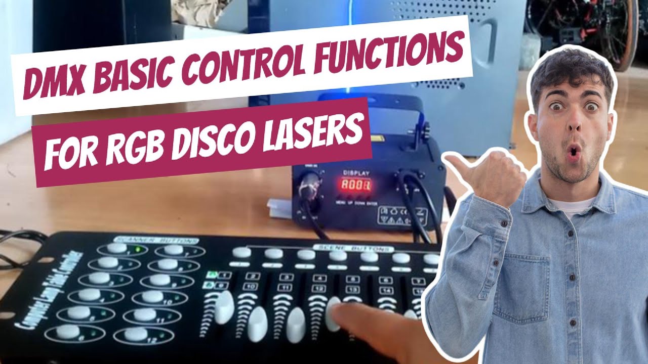 How to Control DMX Basic Functions for RGB Disco Laser (Tutorial)