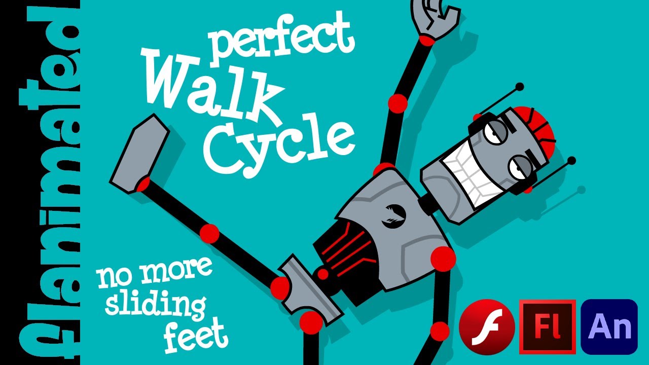 💥 Perfect Walk Cycle! No more sliding feet in Adobe Animate 💥