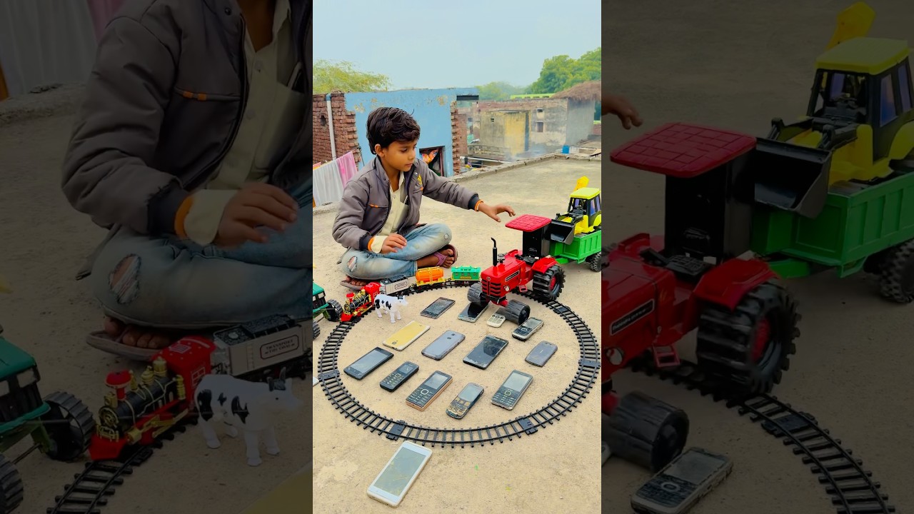 Remote Control Jcb And Dumper Truck tractor Unboxing And Testing Short Video #automobile #ytshorts