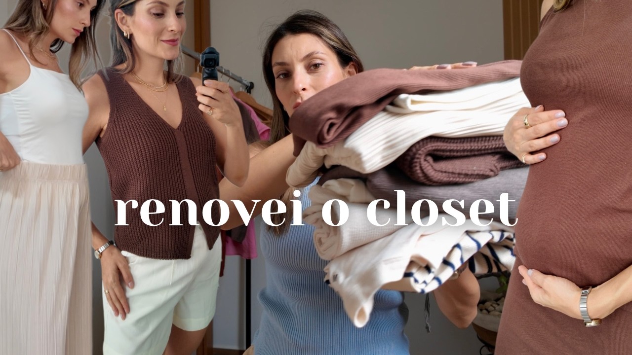 COMPRINHAS DE ROUPAS PARA A GRAVIDEZ, perdi mais de 50 peças, adaptando o closet, looks confortáveis