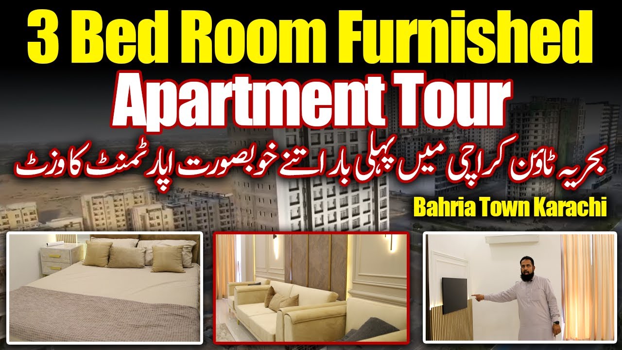 First Time in Bahria Town Karachi || 3 Bed Room Apartment Inside Tour || Hill Crest Residency
