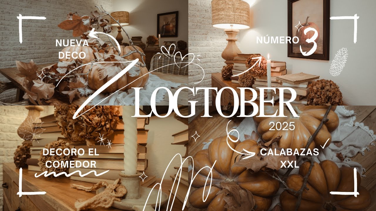 🍂 3 - COMEDOR 👉🏼 NUEVA DECORACI&Oacute;N DE OTO&Ntilde;O 🍁 SUPER Centro de Mesa ✨ COMPRO CALABAZAS Gigantes