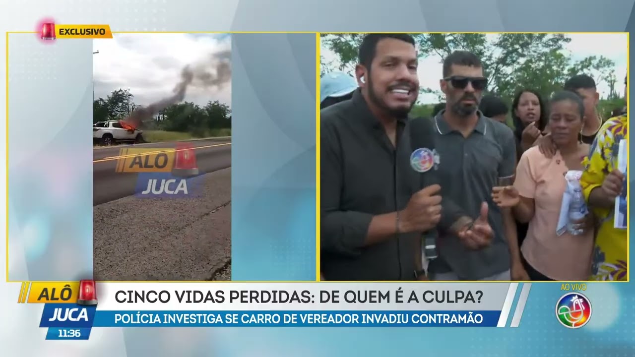 Cinco vidas perdidas: Pol&iacute;cia investiga se carro de vereador invadiu contram&atilde;o | AL&Ocirc; JUCA | TV ARATU