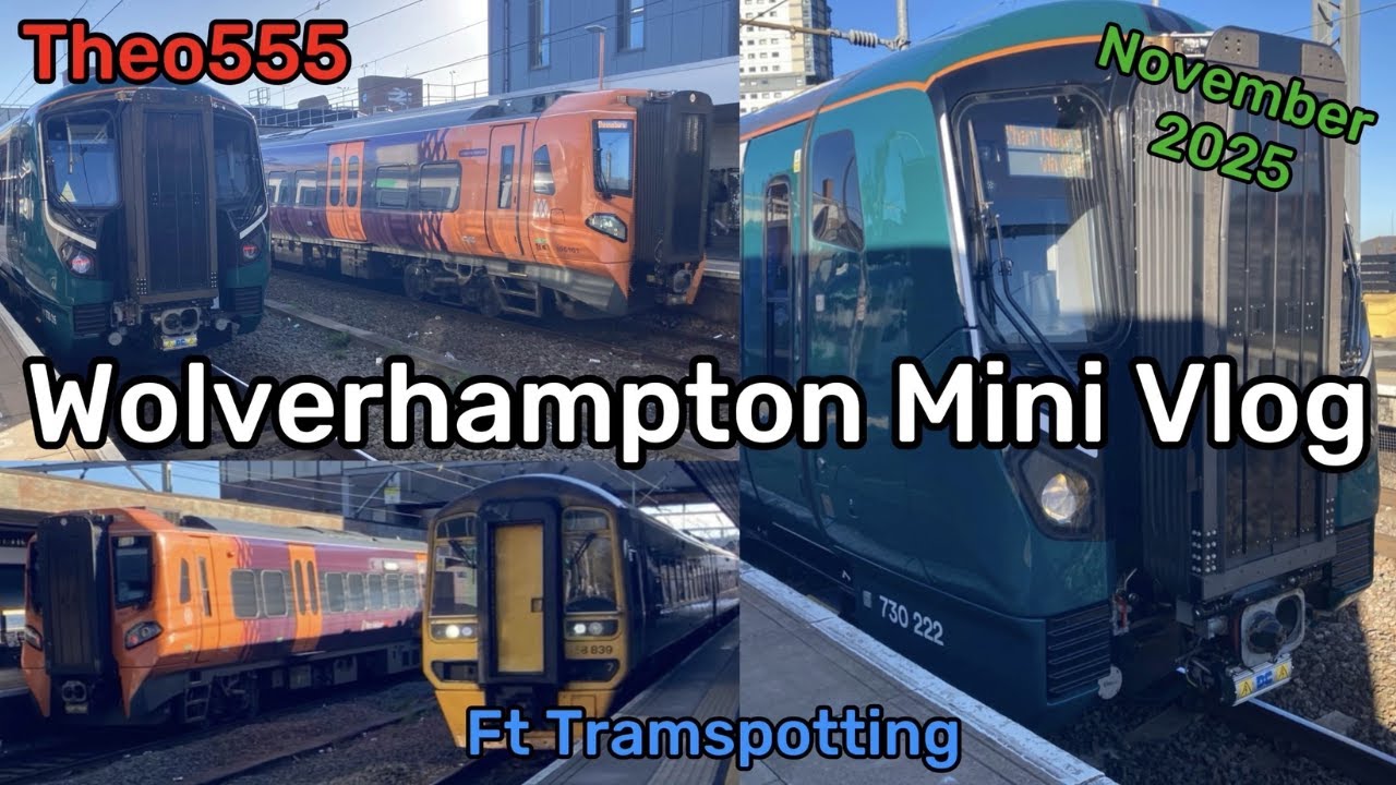 Trains and trams at Wolverhampton (November 2025)
