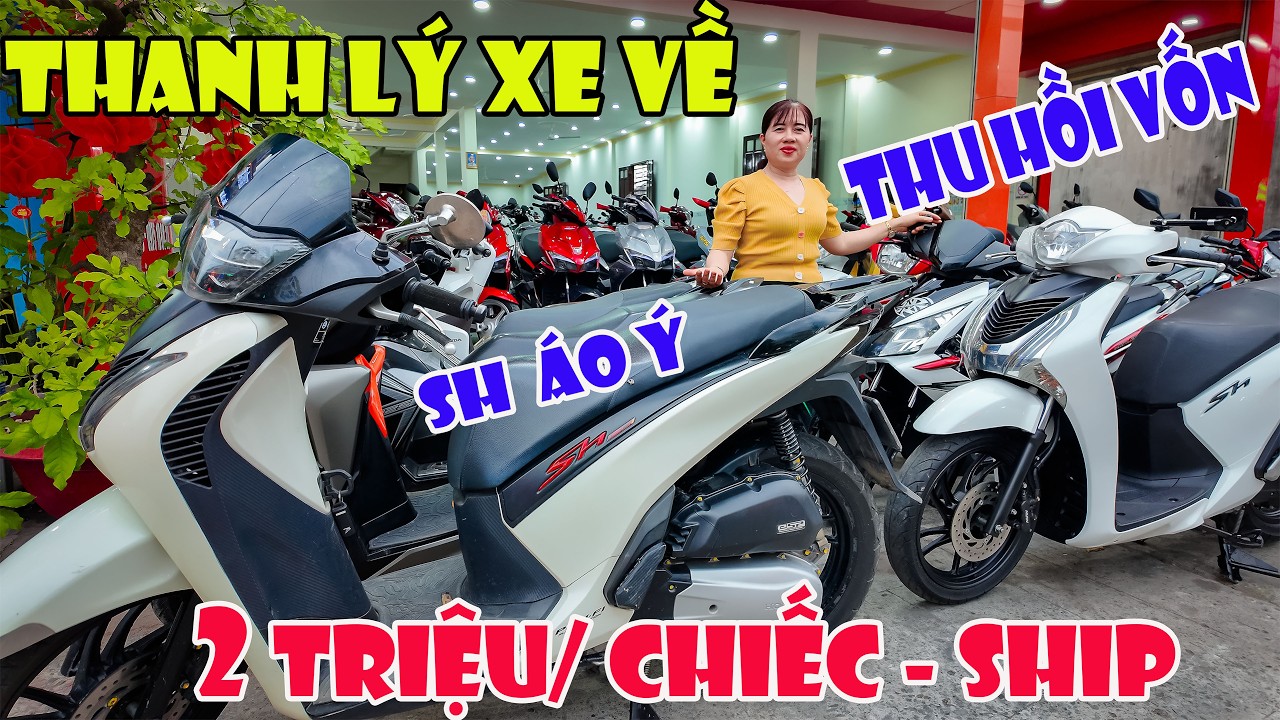 THANH LÝ LÔ XE CŨ MỚI VỀ SH 125 SH 150 AB VISION SIURIUS VARIO GRANDE EXCITER PCX XE ĐI LÀM SỐC 2 TR