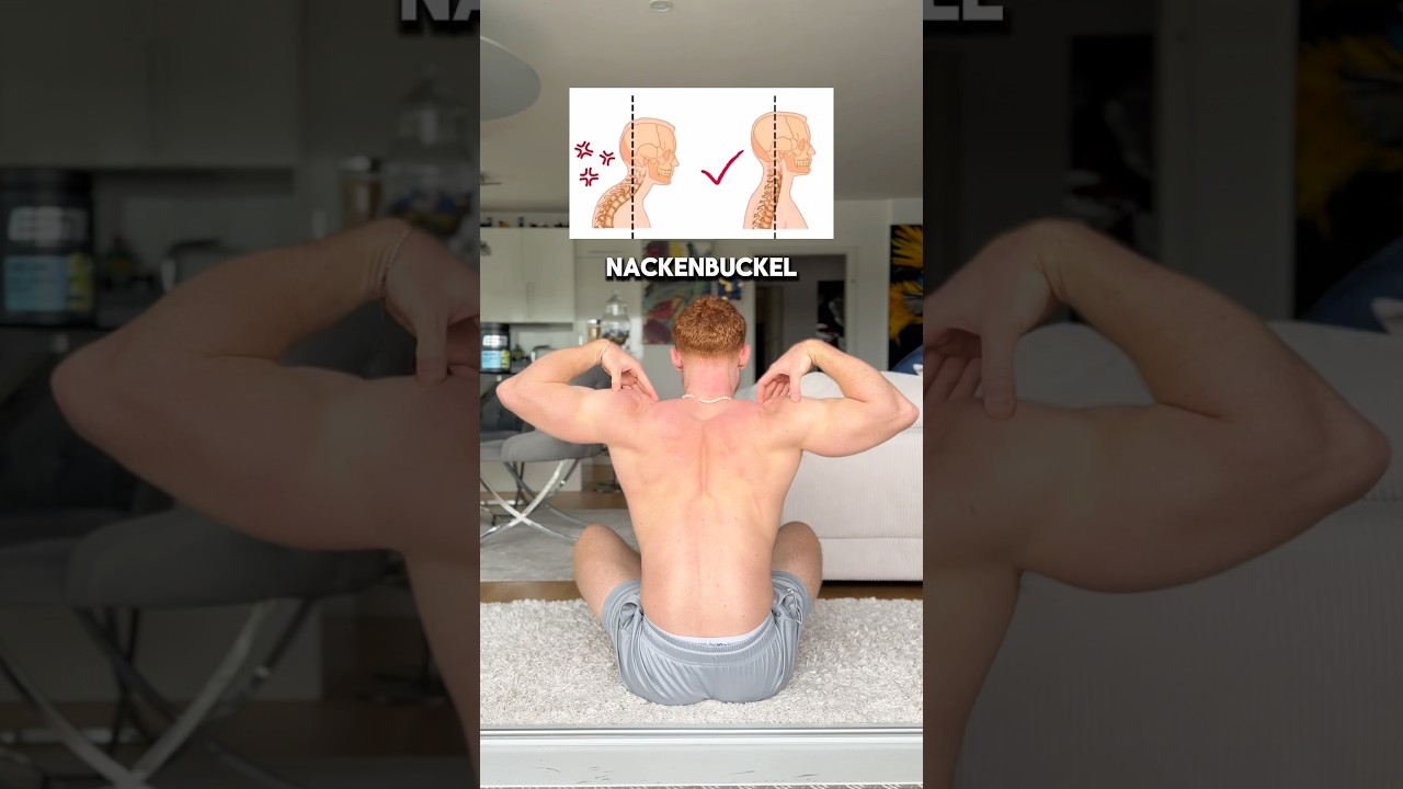 4 &Uuml;bungen gegen Nackenbuckel & Rundr&uuml;cken | Haltung verbessern #shorts #mobility #haltung