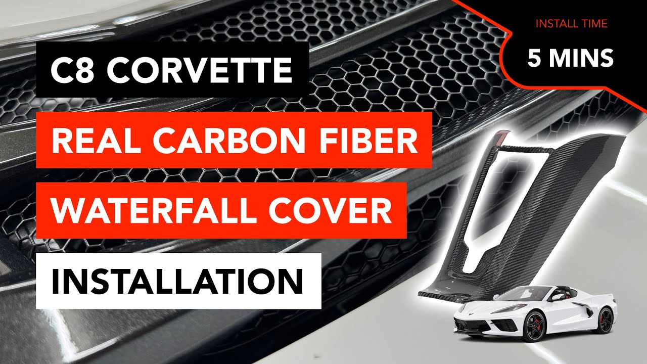 How to Install a REAL Carbon Fiber Waterfall Cover + Review - C8 Corvette Coupe & Convertible