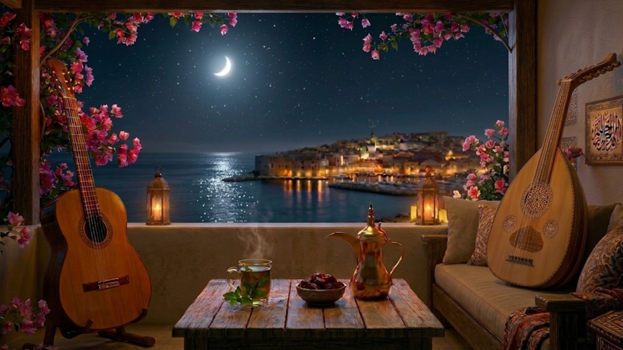 Calm & Passion: 50 Min Arabic Oud & Spanish Guitar | Moonlit Melodies for Focus  (Oud Synergy 11) 🌙🌸