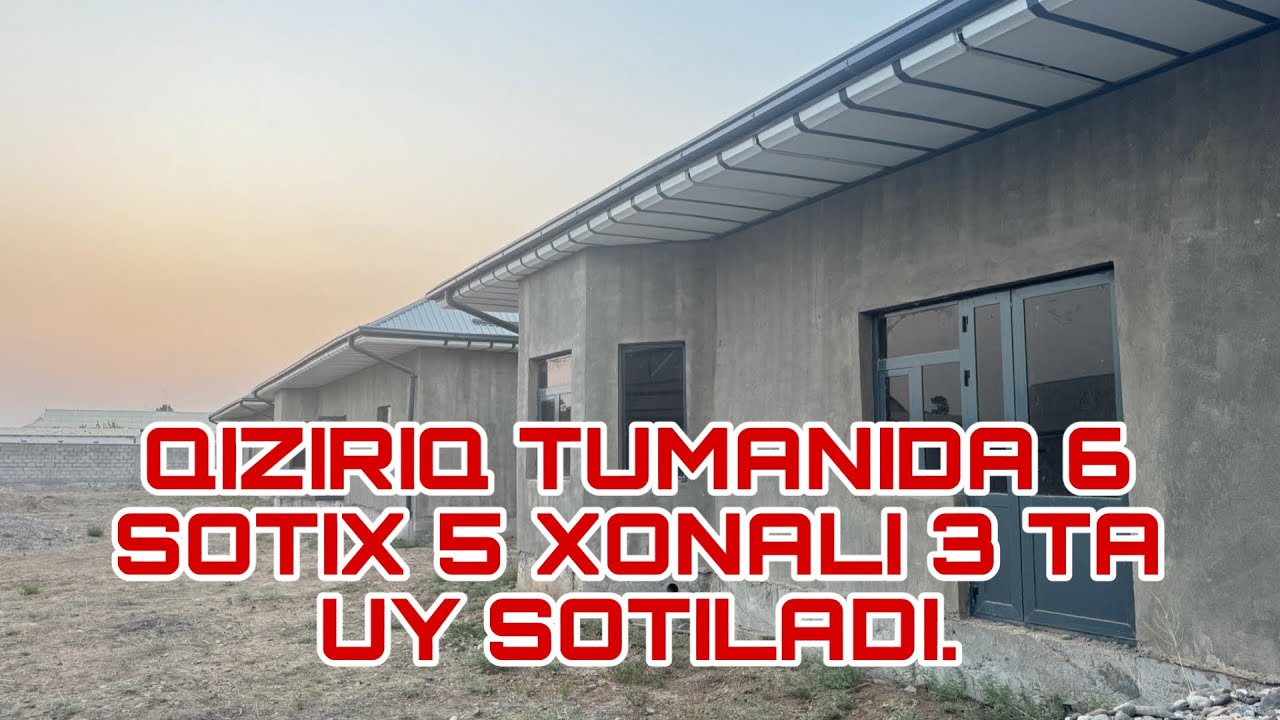 QIZIRIQ TUMANIDA 6 SOTIX 5 XONALI 3 TA UY SOTILADI.