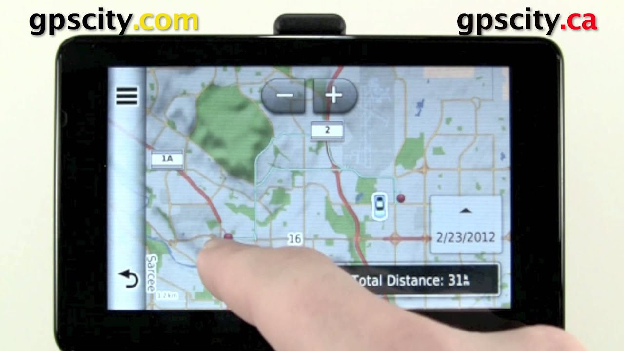 The Track Log Tool in the Garmin nuvi 3550 and nuvi 3590 with GPS City