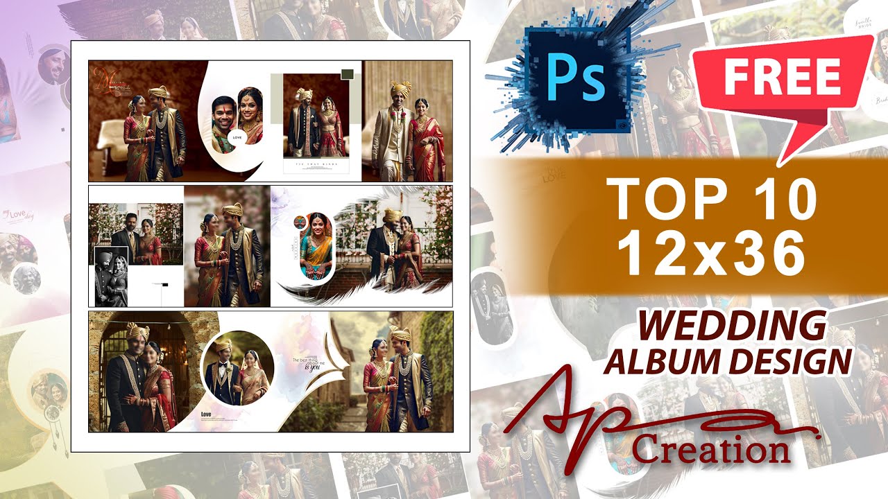 new album design psd free download 12x36 2025 || New Free PSD Wedding Album Design Download 2025