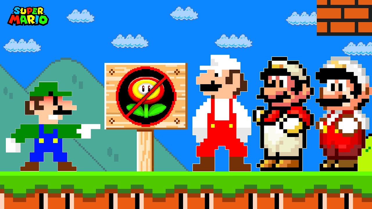 Super Mario Bros. But All Fire Mario Forms Are Banned Here