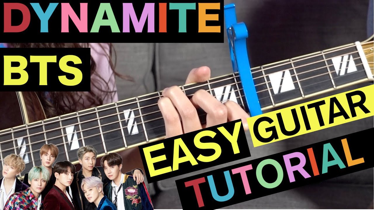 Dynamite BTS (방탄소년단) EASY Guitar TUTORIAL