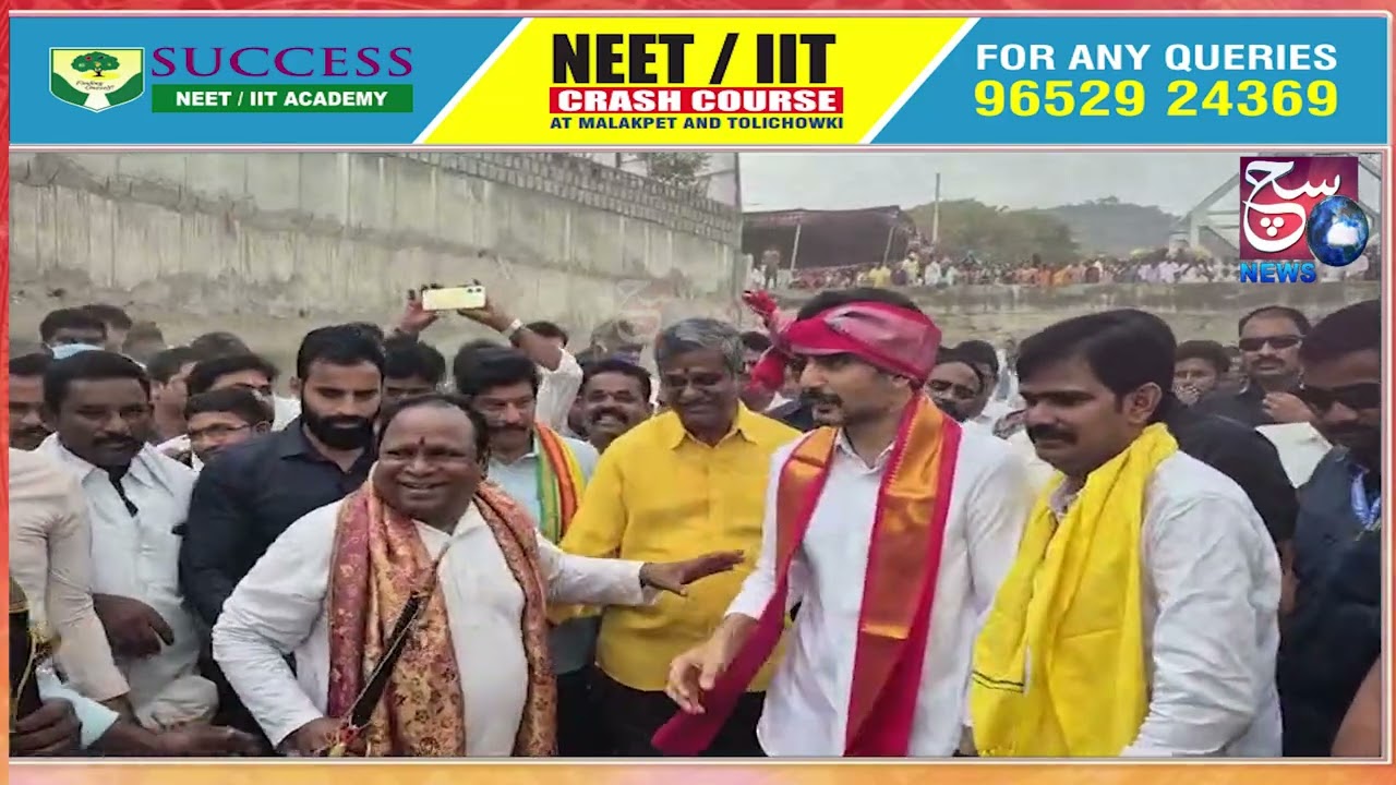 Lokesh ne Tadepalli mein Krishna River ke kinare Rs294.20 crore flood protection ka foundation rakha