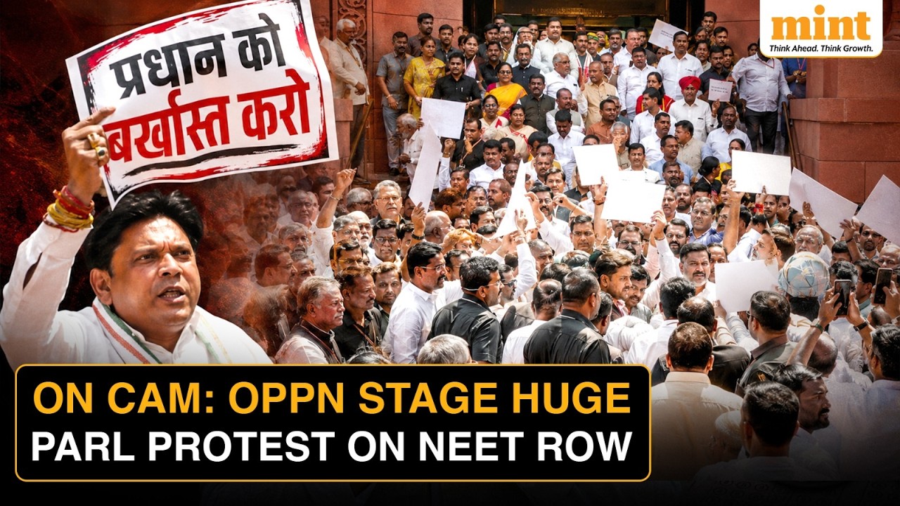 NEET Row: Opposition Steps Up Pressure On Centre, Oppn Vs NDA MPs Clash Outside Parliament