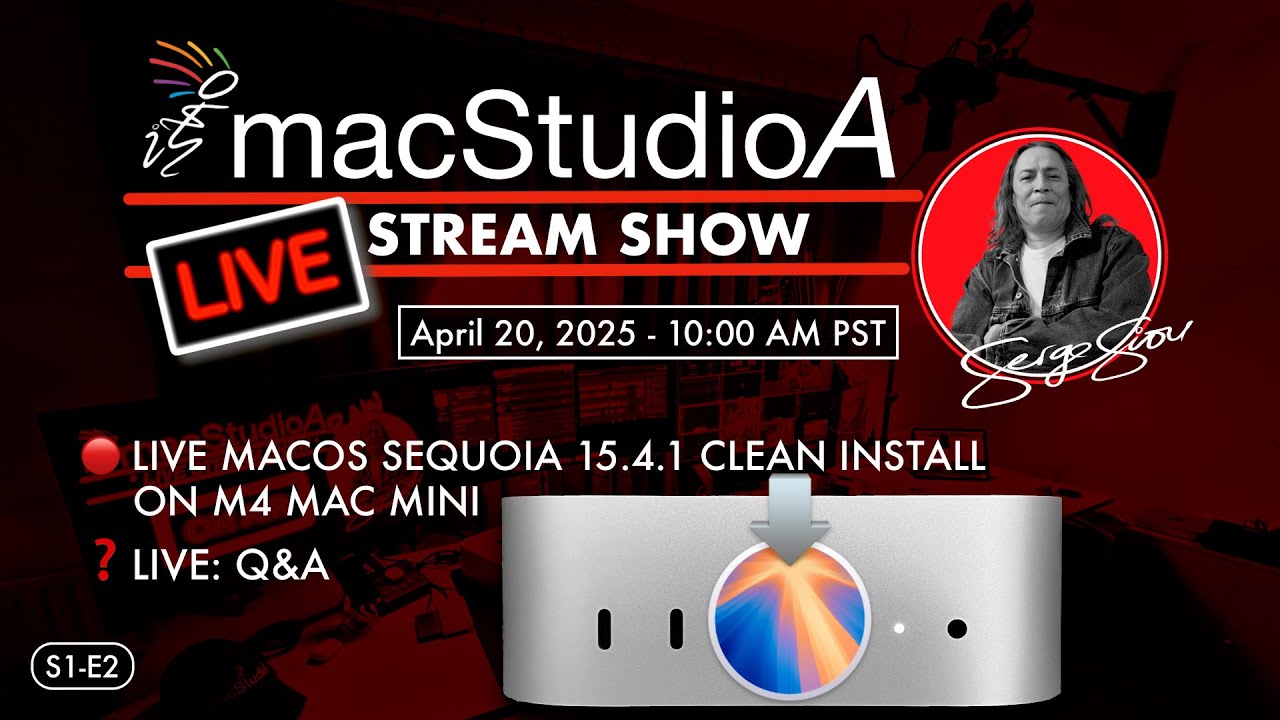 🔴 LIVE CLEAN INSTALL - macOS Sequoia 15.4.1 ON M4 Mac Mini S1-E2