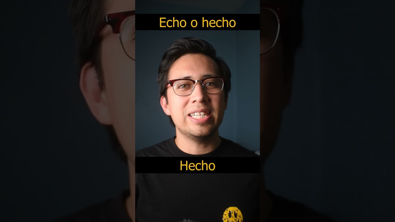 Hecho o echo #ortografia #espa&ntilde;ol #gramatica #profesor #homofonas