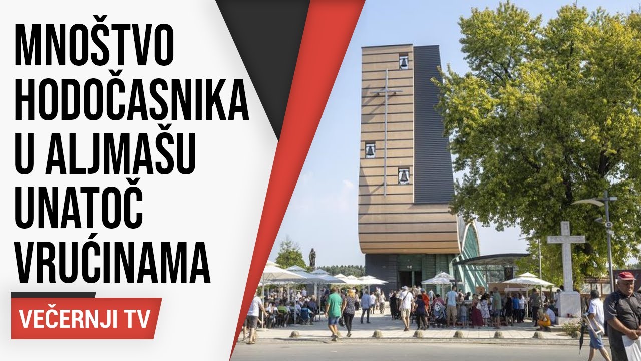 Unatoč vrućinama, brojni vjernici hodočaste u Aljmaš povodom Velike Gospe
