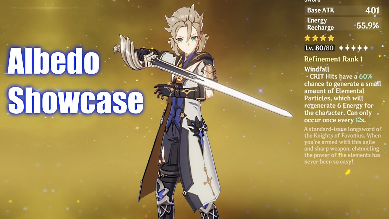 Genshin Impact - LvL 80 Albedo Skills & Talents Showcase (Test Domain)