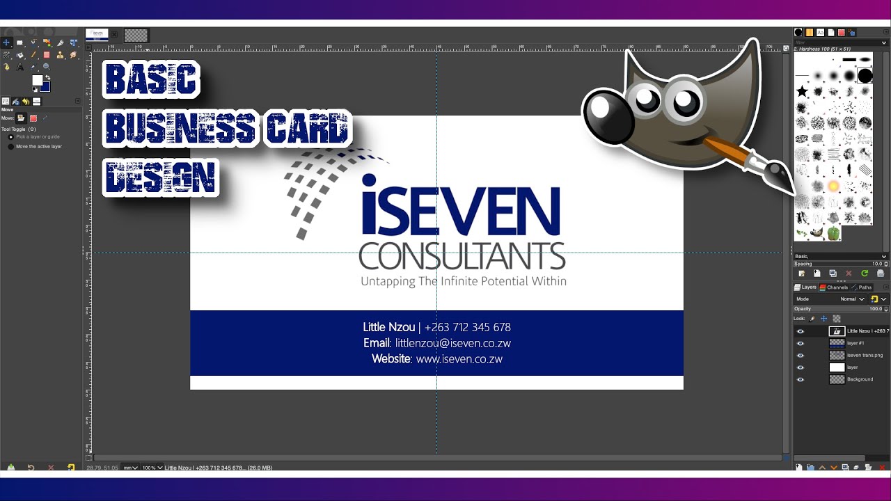 Gimp Tutorial: Easy Business Card Design Tutorial in Gimp