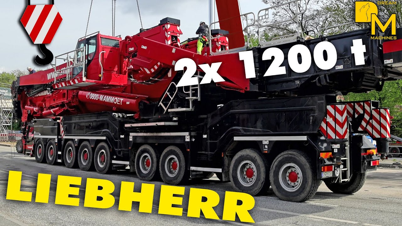 weltgrößter Mobilkrankran 2x aufgebaut!⛓️ LIEBHERR LTM 11200-9.1 🚧  Eisenbahnbrücke aufbauen! ⚠️