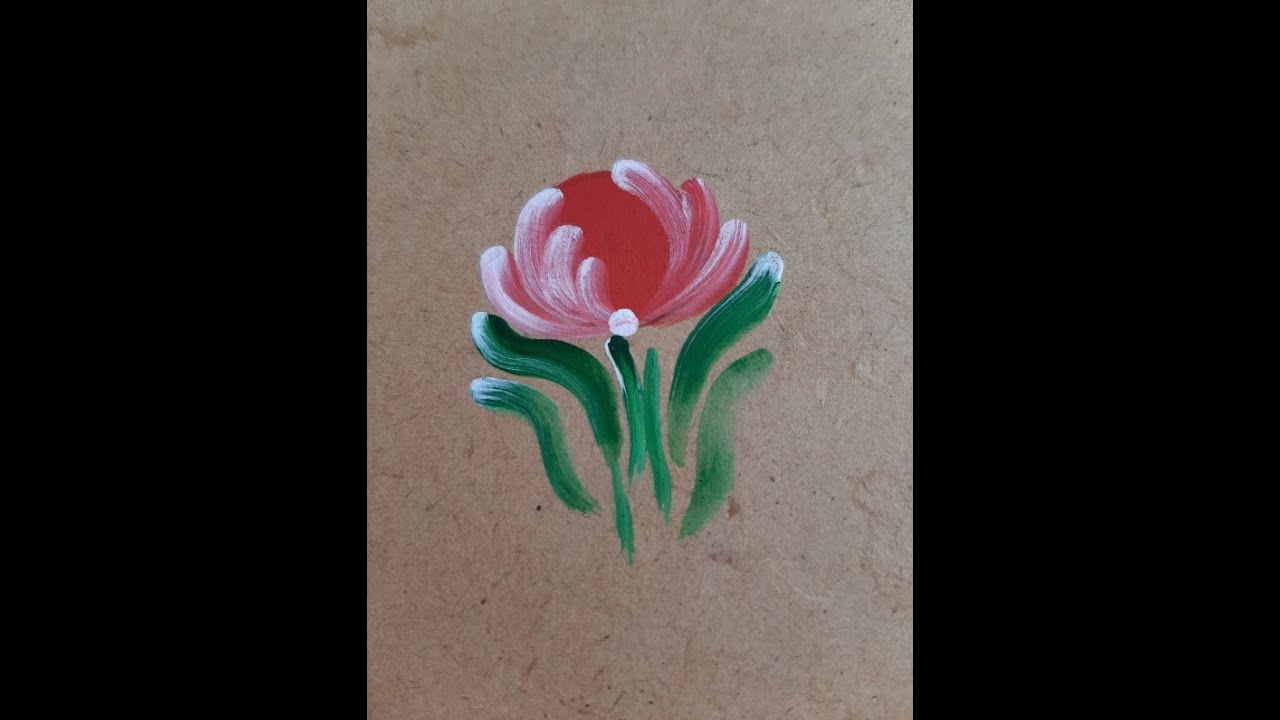 Como pintar uma rosa inspirada na de pintura decorativa Bauernmalerei / how to paint a rose folk art