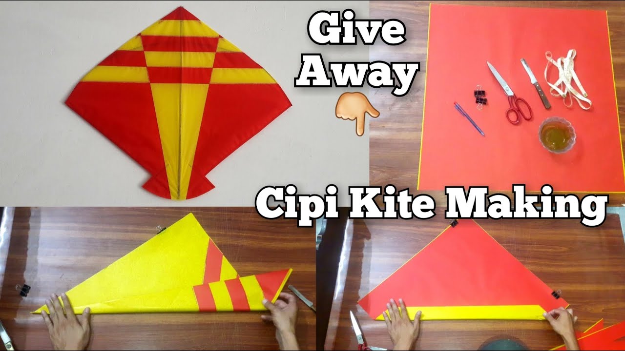 How To Make Easy & Beautiful Kite. Adda Pona Size Kite Making. Best Diy Kite With Sticks.