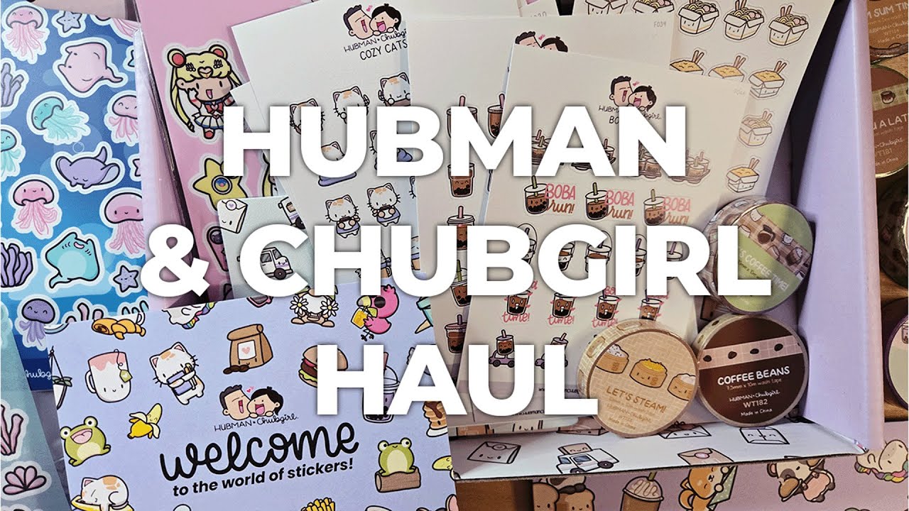 Распаковка покупок Hubman & Chubgirl | Наклейки, декоративная бумага, эмалевые значки и многое др...