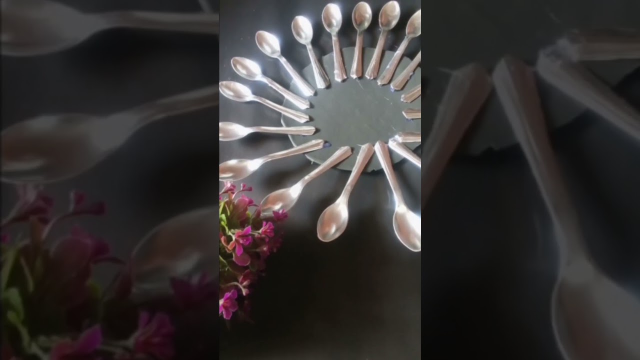plastic spoon wall hanging craft # short 